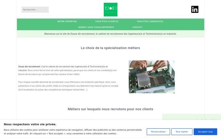 Captura de pantalla de douzedixrecrutement.fr