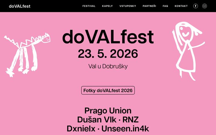Snímek obrazovky dovalfest.cz