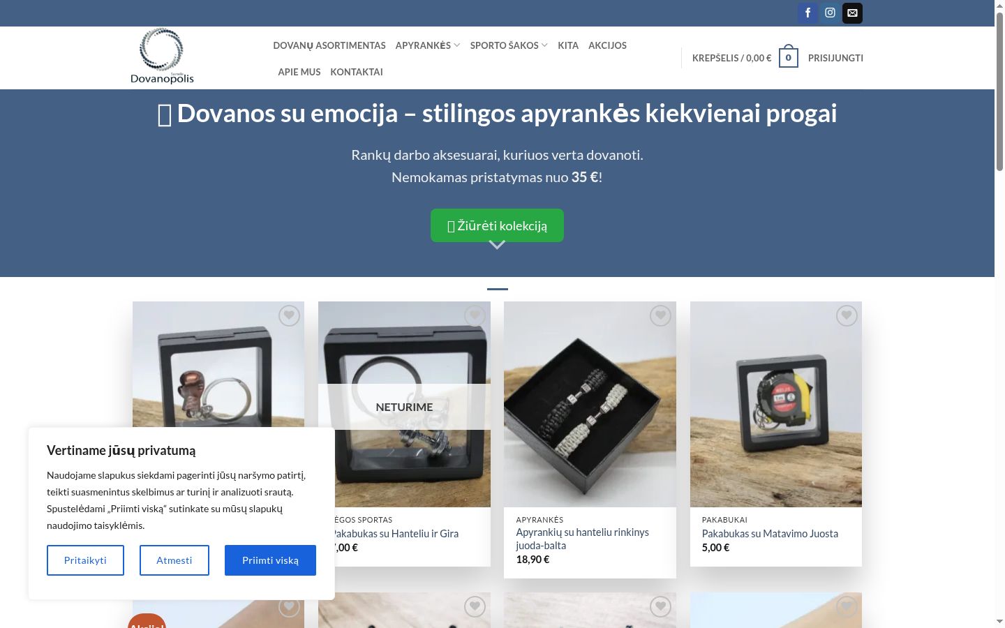 Snímek obrazovky baneru souhlasu zobrazeného před jakoukoli interakcí