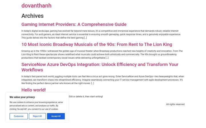 Screenshot of dovanthanh.com