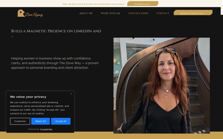 Snímek obrazovky doveagency.se