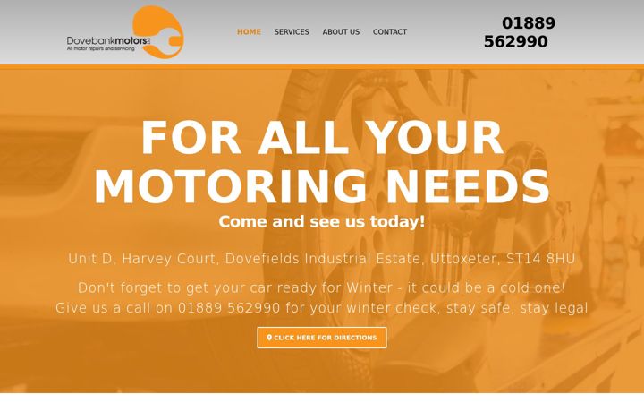 Screenshot of dovebankmotorsltd.co.uk