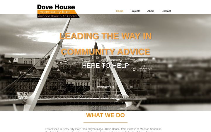 Screenshot of dovehousecommunitytrust.org