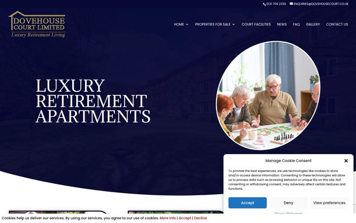 Screenshot of dovehousecourtltd.co.uk