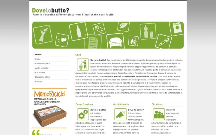 Screenshot of dovelobutto.org