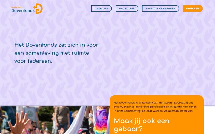 Capture d'écran de dovenfonds.nl
