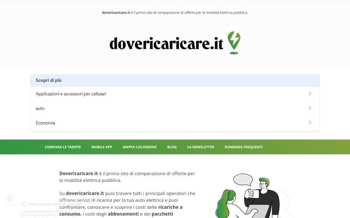 Screenshot of dovericaricare.it