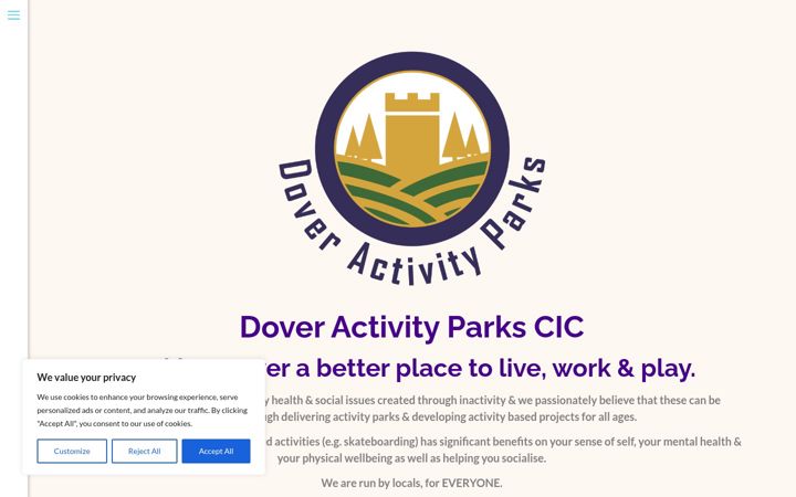 Screenshot of doverskatepark.co.uk