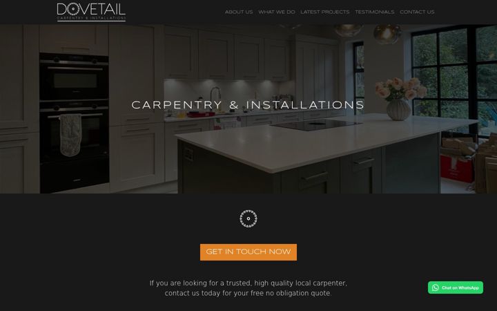Screenshot of dovetail-carpentry.co.uk