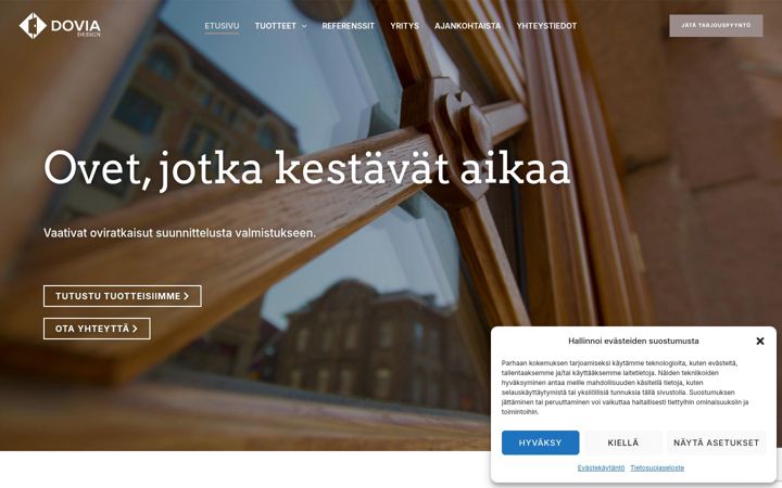 Snímek obrazovky dovia.fi