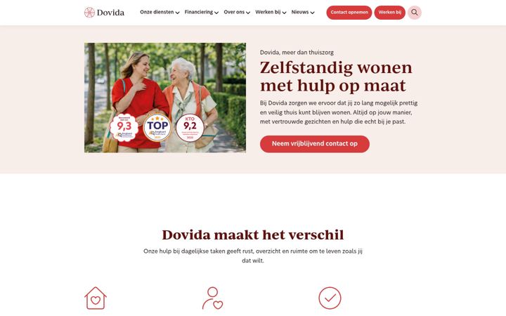 Capture d'écran de dovida.nl