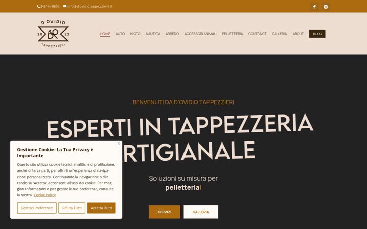 Screenshot of dovidiotappezzieri.it