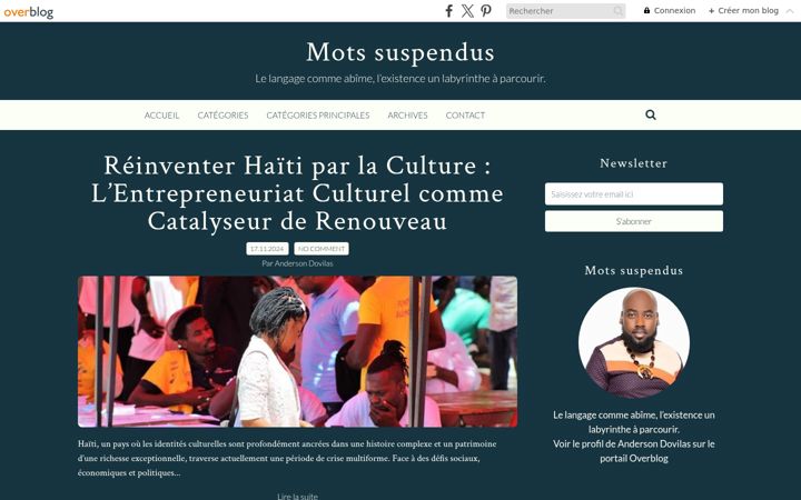 Screenshot of dovilaspoesie.fr