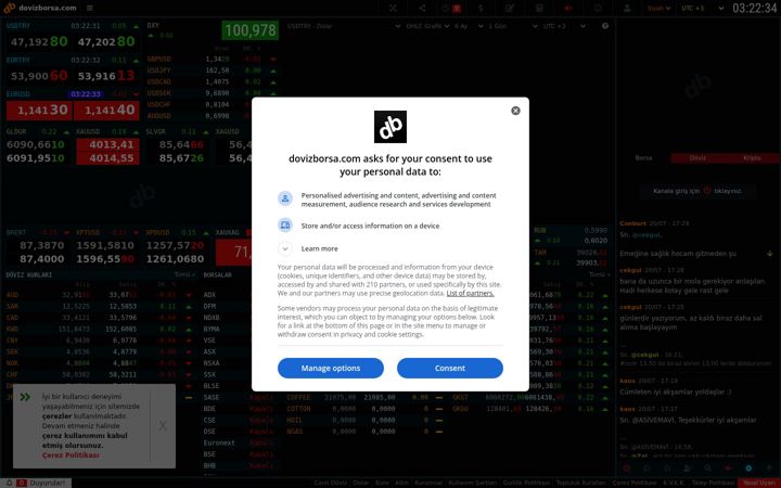 Screenshot of dovizborsa.com