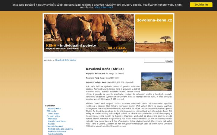 Screenshot von dovolena-kena.cz
