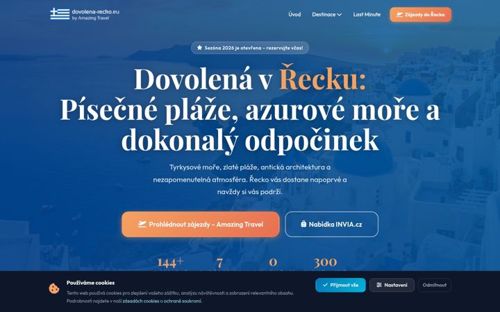 Screenshot van dovolena-recko.eu