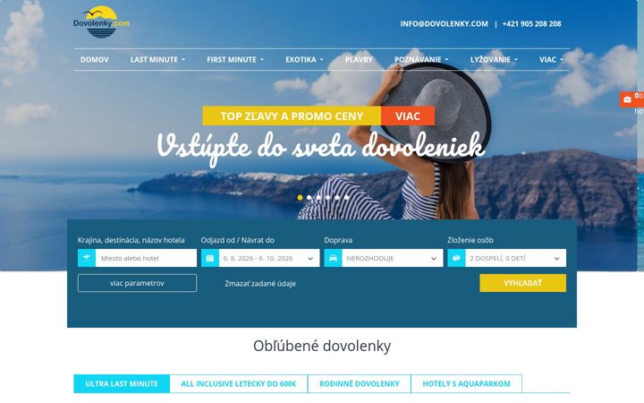 Screenshot of dovolenky.com