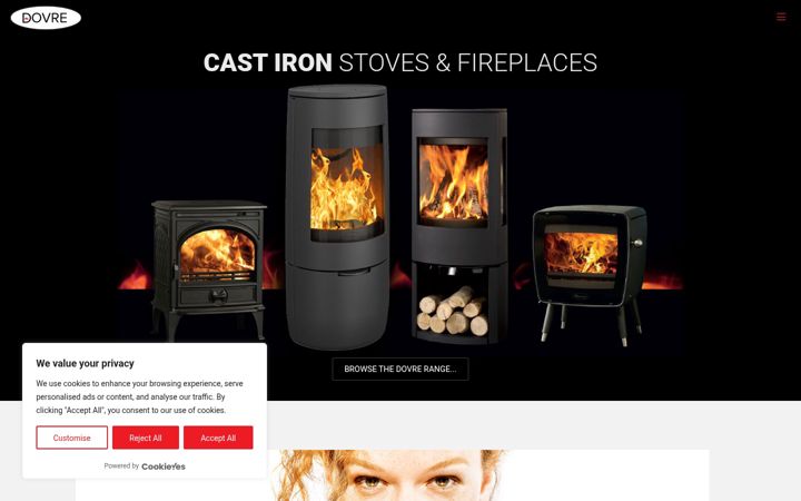 Screenshot of dovre.co.uk