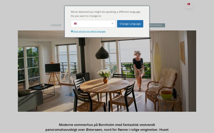 Captura de ecrã de dovrehytten.dk