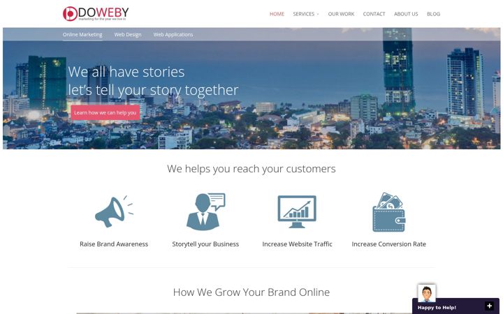 Screenshot of doweby.com