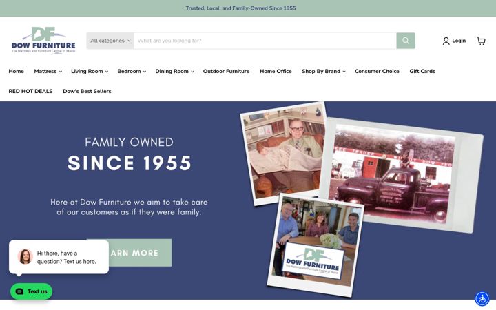 Screenshot of dowfurniture.com