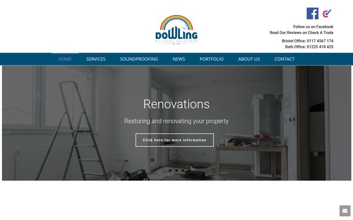 Snímek obrazovky dowlingbuildingsolutions.co.uk