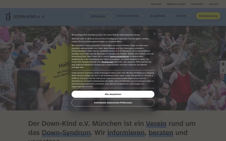 Snímek obrazovky down-kind.de