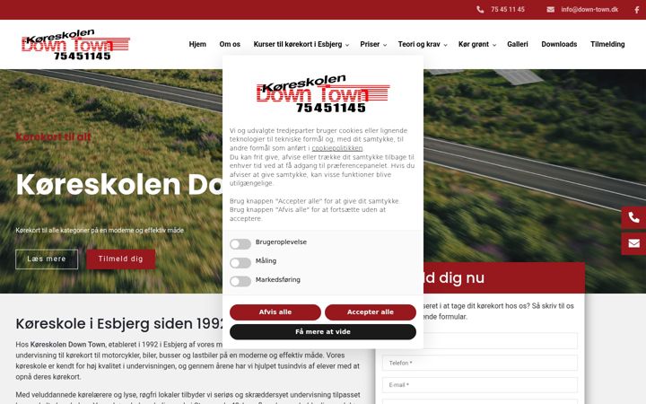 Snímek obrazovky down-town.dk