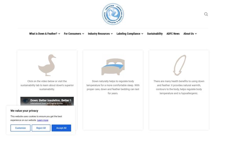 Screenshot of downandfeathercouncil.com