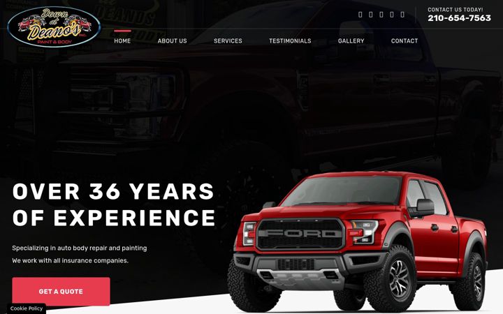 Screenshot of downatdeanos.com