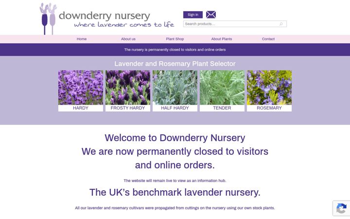 Snímek obrazovky downderry-nursery.co.uk