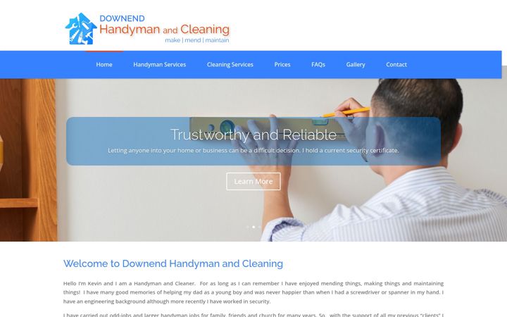 Snímek obrazovky downendhandymanandcleaning.co.uk