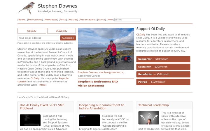 Screenshot di downes.ca