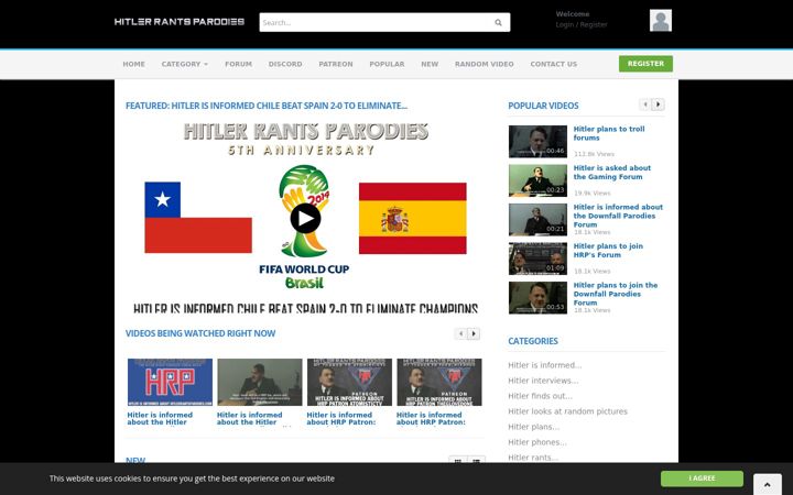 Screenshot of downfallparodies.net