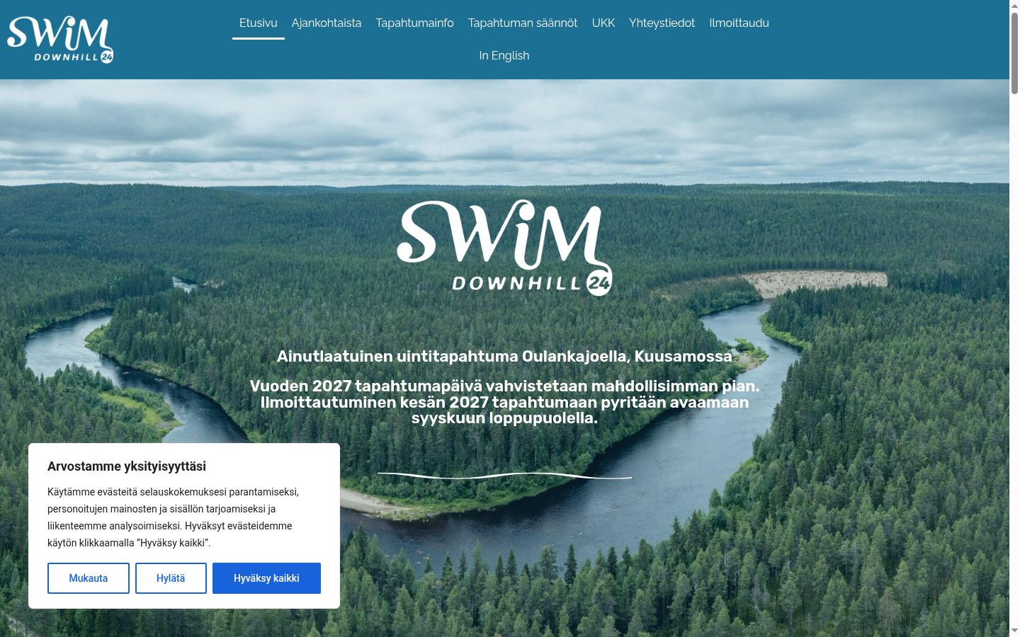 Sutikimo reklamjuostės, rodytos prieš bet kokią sąveiką, ekrano kopija