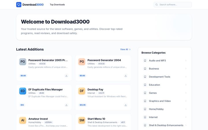 Screenshot of download3000.com