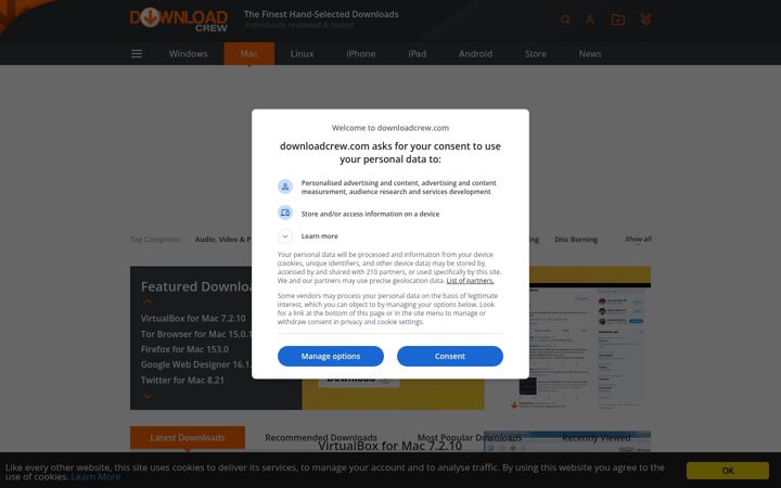 Screenshot of downloadcrew.com