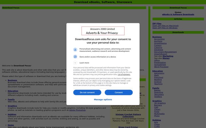 Screenshot of downloadfocus.com
