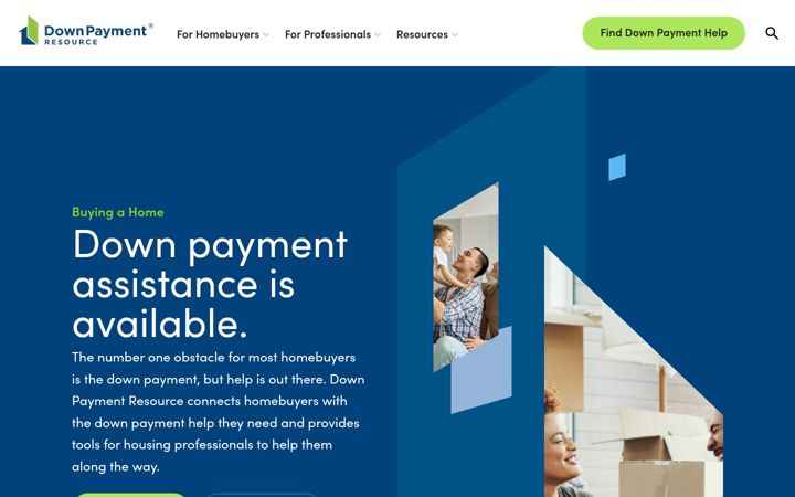 Screenshot of downpaymentresource.com