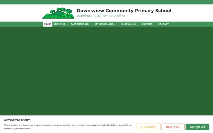 Screenshot of downsview-primary.kent.sch.uk