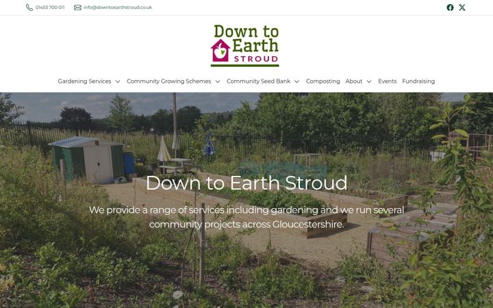 Screenshot of downtoearthstroud.co.uk
