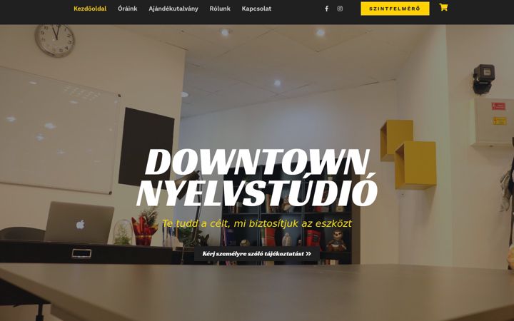 Screenshot of downtown-nyelvstudio.hu