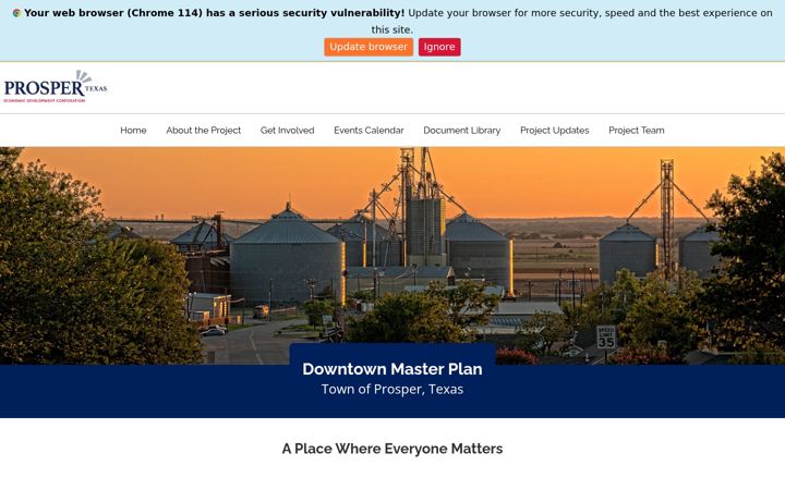 Screenshot of downtown-prosper.com