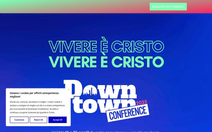 Screenshot of downtownconference.it
