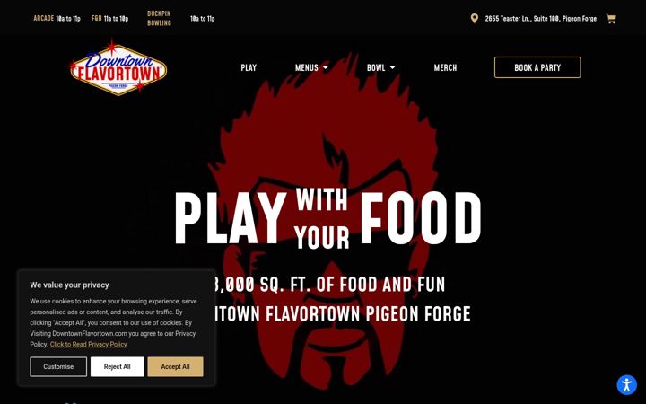 Screenshot of downtownflavortown.com