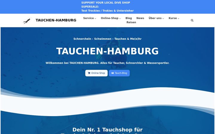 Screenshot of downundertauchsport.de