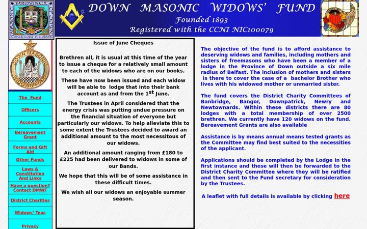 Screenshot of downwidows.org