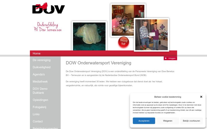Screenshot of dowonderwatersportvereniging.nl