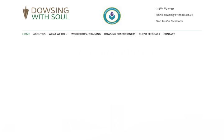 Screenshot of dowsingwithsoul.co.uk