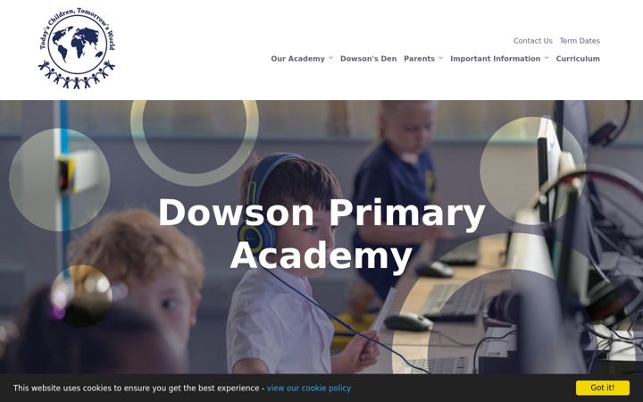 Screenshot of dowsonprimary.com